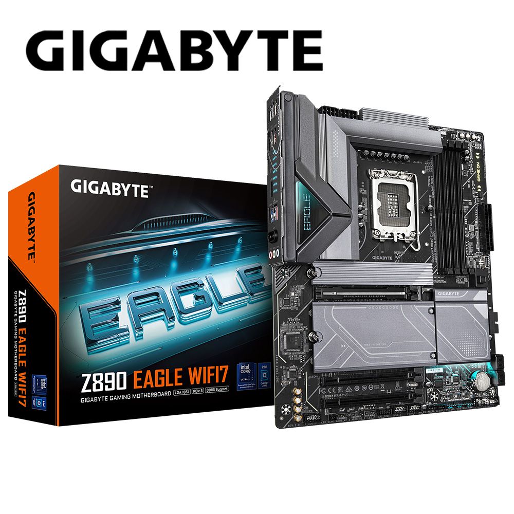 GIGABYTE 技嘉 Z890 EAGLE WIFI7 DDR5 主機板+Intel Core Ultra 5 245K 14核 14緒