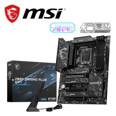 MSI 微星 Z890 GAMING PLUS WIFI DDR5 主機板+海盜 RM1000x SHIFT ATX3.0 金牌 (M+P組合包)