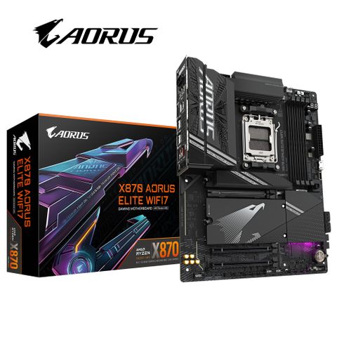 GIGABYTE 技嘉 X870  AORUS ELITE WIFI7 主機板+AMD R5 9600X代理盒裝 6核 12緒 中央處理器