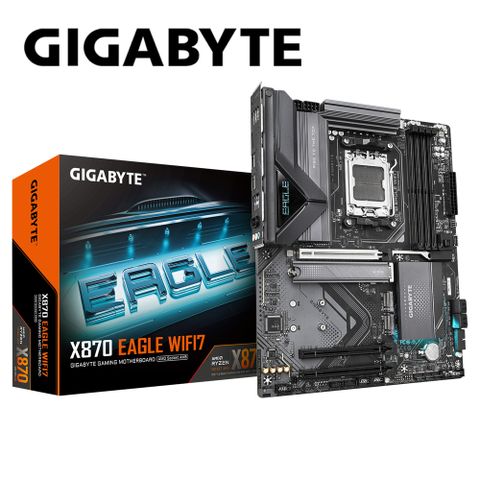 GIGABYTE 技嘉 X870 EAGLE WIFI7 主機板+AMD R5 9600X代理盒裝 6核 12緒 中央處理器