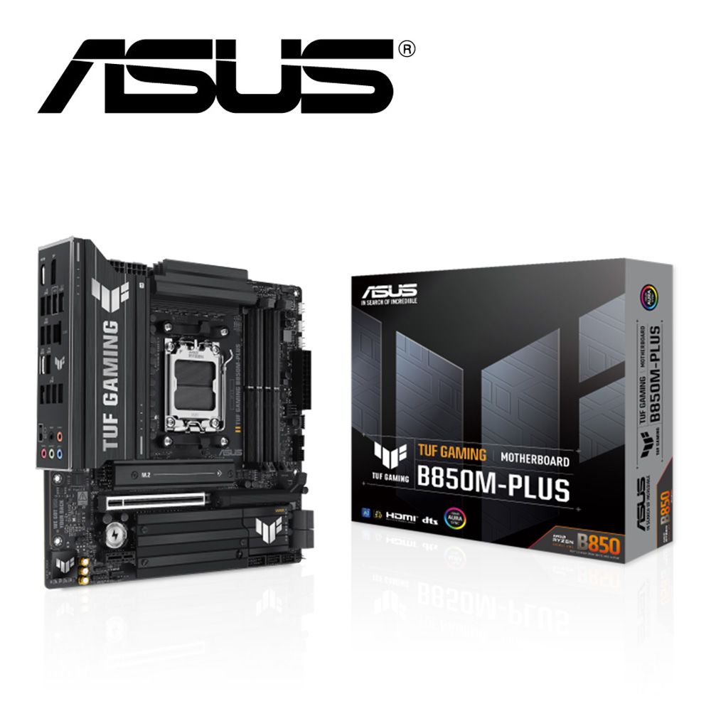 ASUS 華碩 TUF GAMING B850M-PLUS 主機板+羅技 MK240 NANO 無線滑鼠鍵盤組