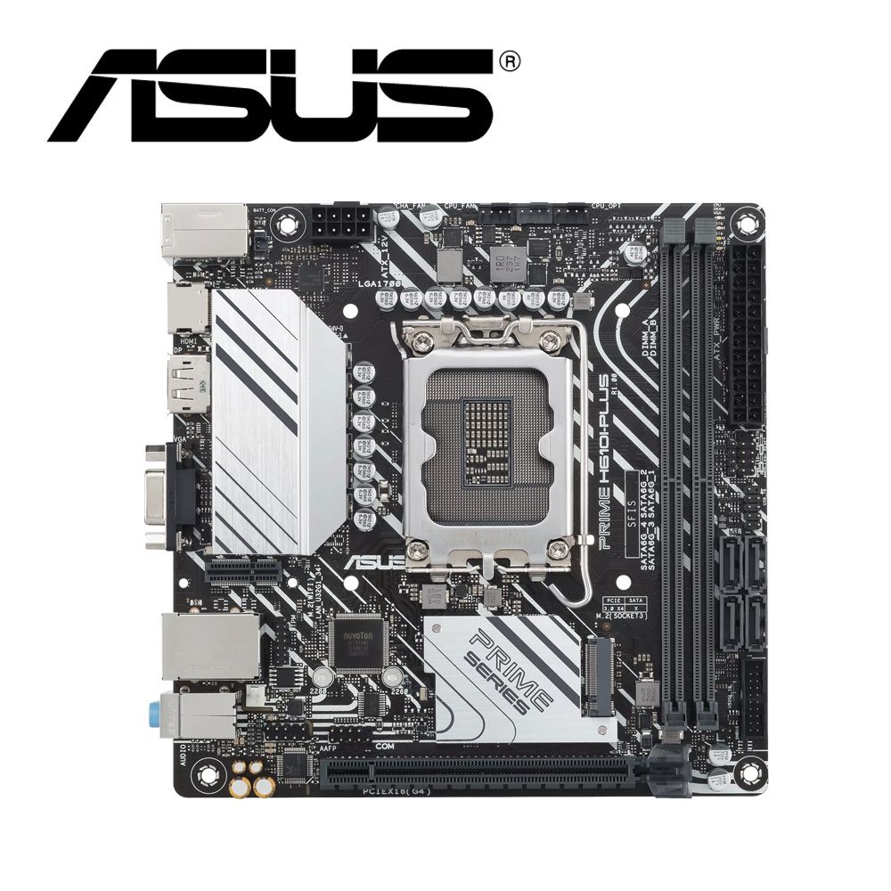 ASUS 華碩  PRIME-H610I-PLUS-CSM 主機板+NZXT H210i 白 ITX機殼