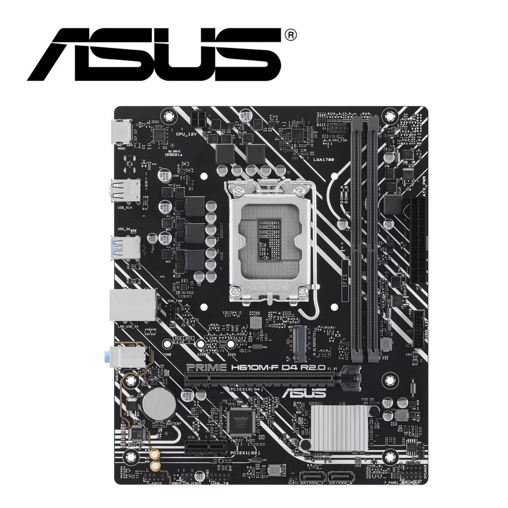 ASUS 華碩  PRIME H610M-F D4 R2.0 主機板+Intel i3-12100F 4核8緒 中央處理器