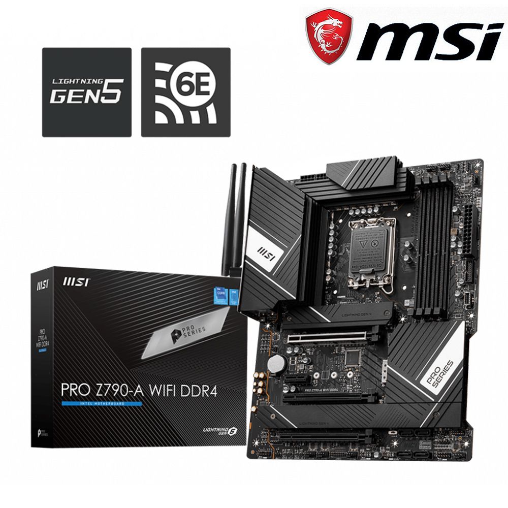 MSI 微星  PRO Z790-A WIFI DDR4 主機板