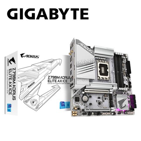 GIGABYTE 技嘉 Z790M AORUS ELITE AX ICE 主機板