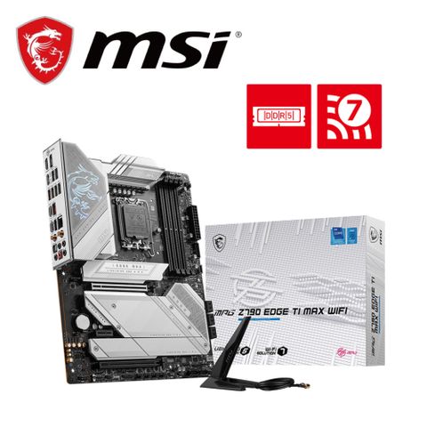 MSI 微星 MPG Z790 EDGE TI MAX WIFI 主機板+十銓 D5 16G*2/5600 Vulcan  火神