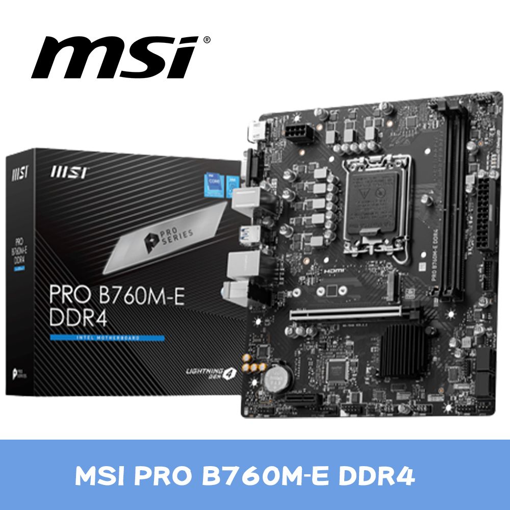 MSI 微星  PRO B760M-E DDR4 主機板