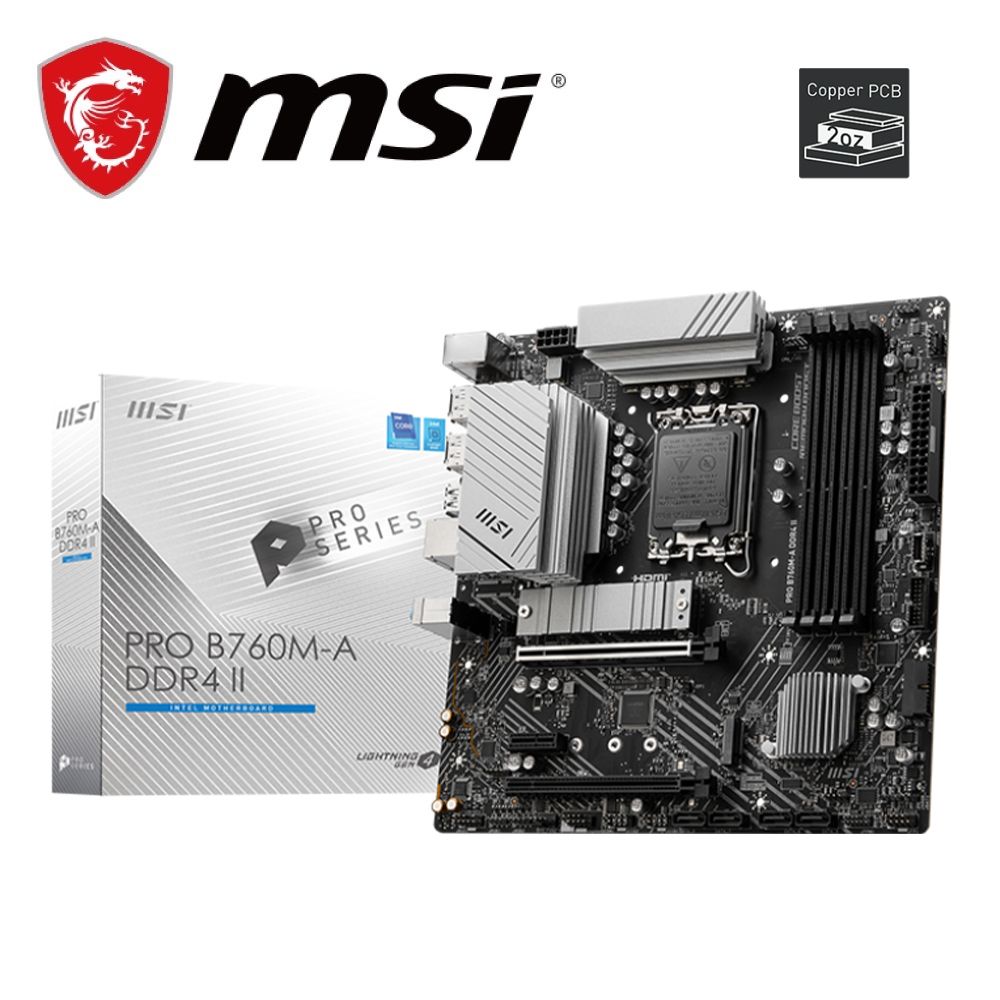 MSI 微星  PRO B760M-A DDR4 II 主機板