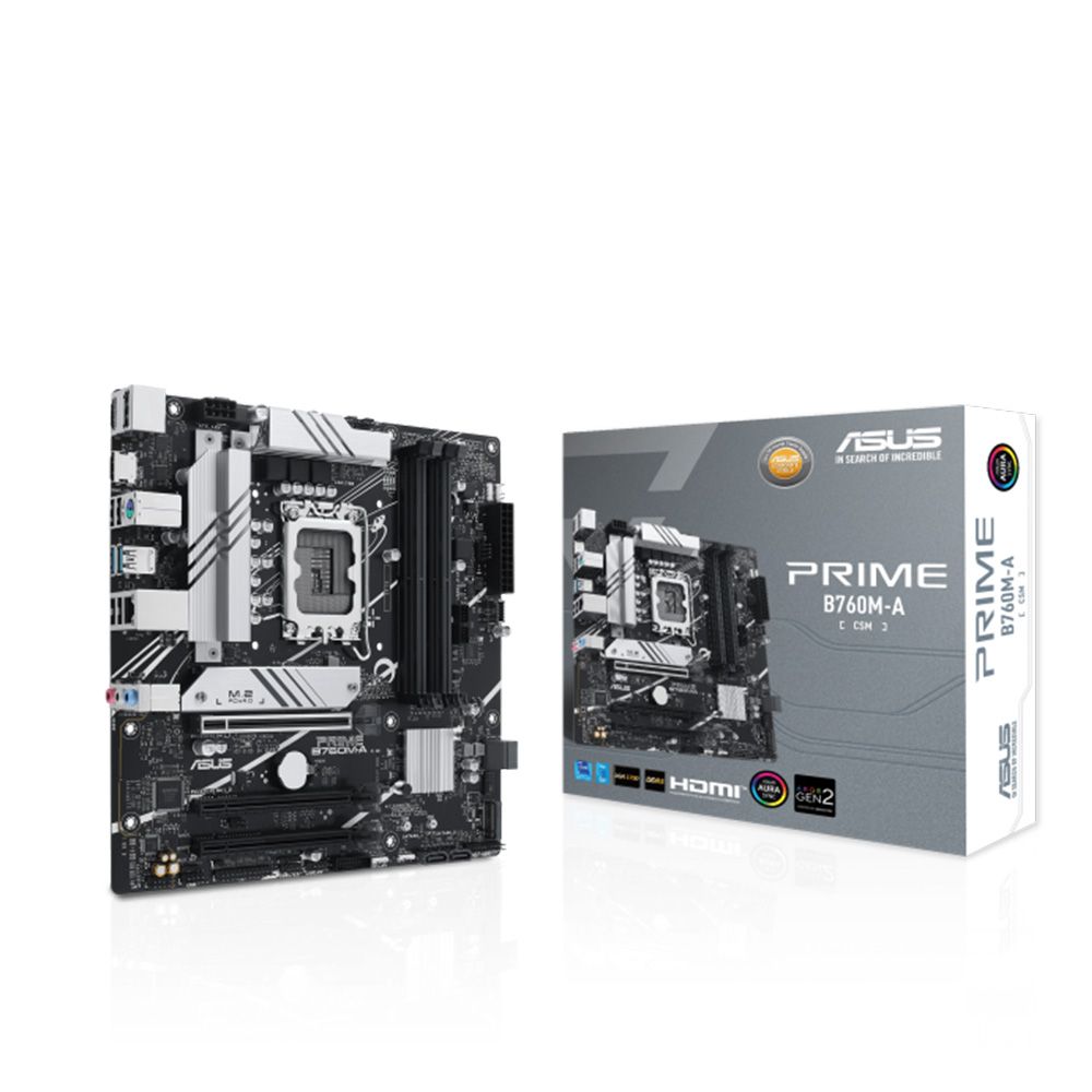 ASUS 華碩  PRIME B760M-A-CSM 主機板+Intel Core i3-14100 4核8緒 中央處理器