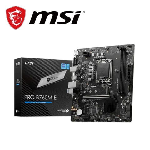 MSI 微星 PRO B760M-E 主機板+威剛 D5 8GB 4800 DDR5 記憶體