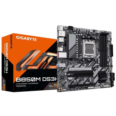 【C+M超值組】 技嘉B850M DS3H AMD主機板 + AMD Ryzen 5-7600X 4.7GHz 6核心 中央處理器