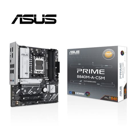 【C+M超值組】 ASUS PRIME B840M-A-CSM 主機板+AMD Ryzen 7-7800X3D 4.2GHz 8核心中央處理器