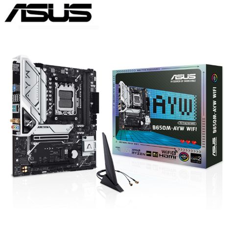 【C+M超值組】 ASUS B650M-AYW WIFI 主機板 + AMD Ryzen 9-9950X3D 4.3GHz 16核心 中央處理器
