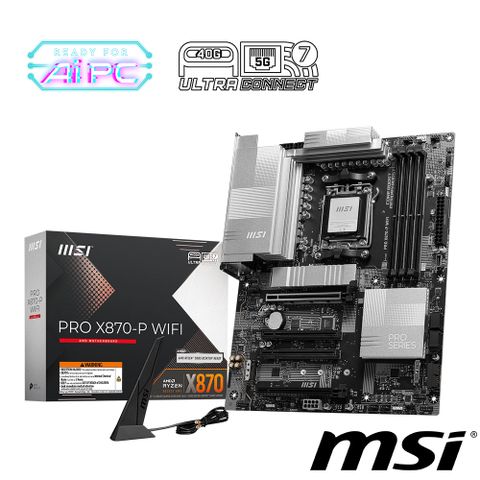 【C+M超值組】 微星 PRO X870-P WIFI 主機板 + AMD Ryzen 9-9950X3D 4.3GHz 16核心 中央處理器