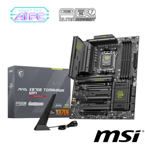 【C+M超值組】 微星 MAG X870E TOMAHAWK WIFI 主機板 + AMD Ryzen 9-9950X3D 4.3GHz 16核心 中央處理器
