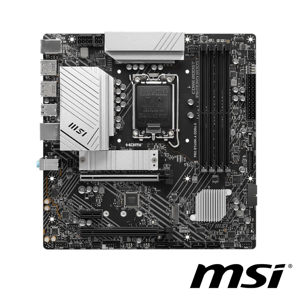 MSI 微星 PRO B760M-A DDR4 II 主機板 + Intel i7-14700K 中央處理器