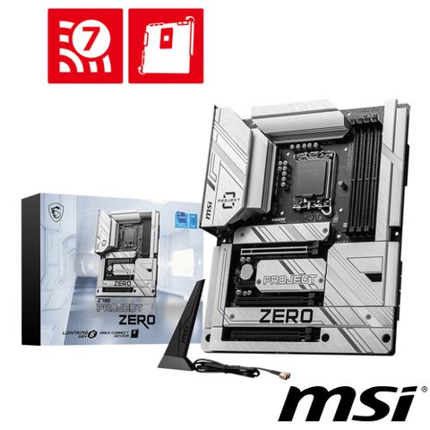 微星 Z790 PROJECT ZERO 主機板 + 三星 980 PRO 2TB PCIe 固態硬碟