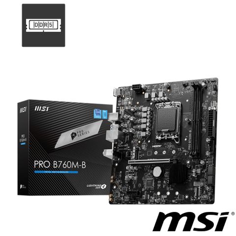 微星 PRO B760M-B 主機板 + 三星 980 PRO 2TB PCIe 固態硬碟