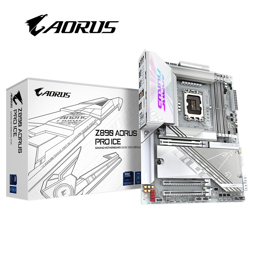  【C+M套餐】 技嘉GIGABYTE Z890 AORUS PRO ICE 主機板+Intel Core Ultra 5 245K 處理器 