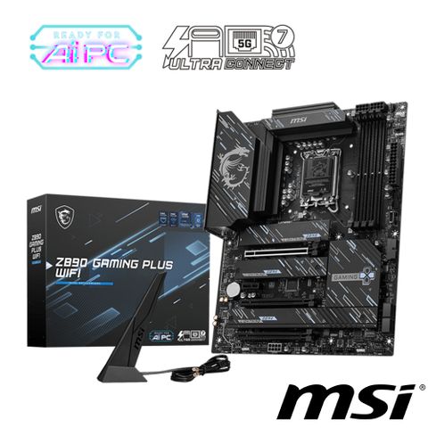 【C+M套餐】微星 Z890 GAMING PLUS WIFI 主機板+Intel Core Ultra 5 245K 中央處理器
