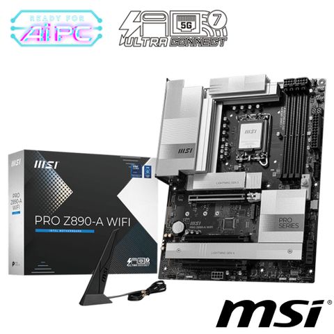 【C+M套餐】微星 PRO Z890-A WIFI 主機板+Intel Core Ultra 9 285K 中央處理器