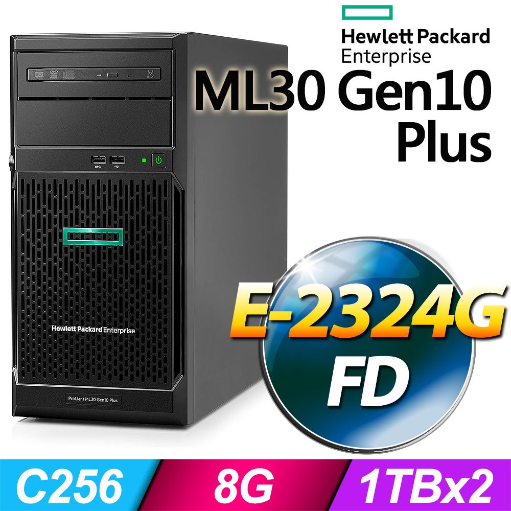 MHewlett PackardEnterpriseML30 Hewlett Packard EnterpriseProLiant ML30 Gen10 PlusC256E-2324GFD8G 1TBx2