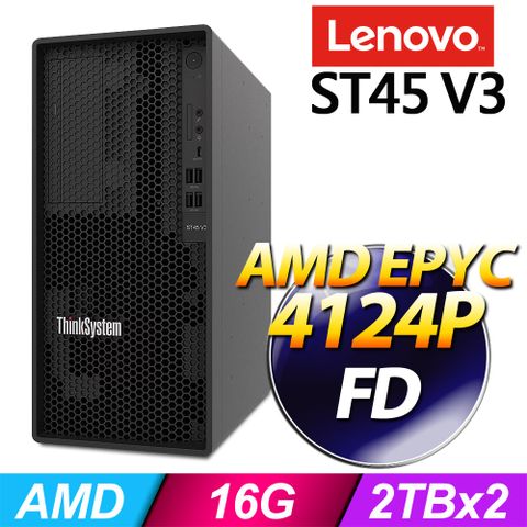 (商用)Lenovo ST45 V3 伺服器(4124P/16G/4T/FD)