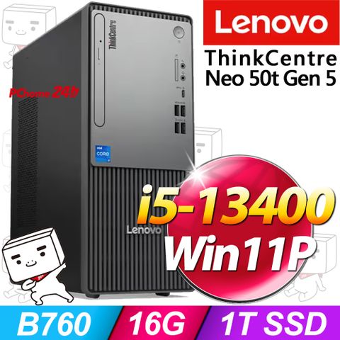 LENOVO 聯想 ThinkCentre Neo 50t Gen5系列 - i5處理器 - 16G記憶體 / 1TB SSD / Win11專業版電腦