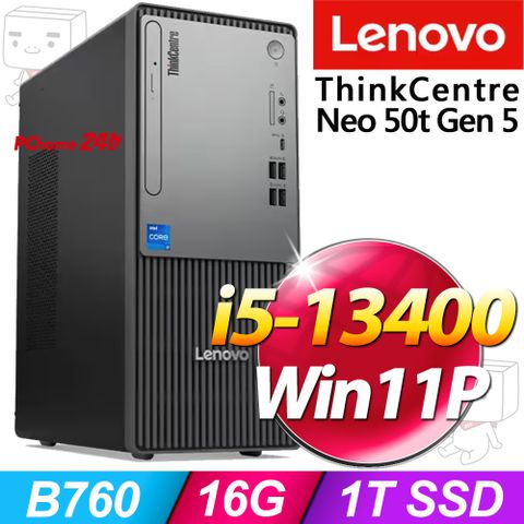 LENOVO 聯想 ThinkCentre Neo 50t Gen5系列 - i5處理器 / 16G記憶體 / 1TB SSD / Win11專業版電腦