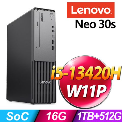 (商用)Lenovo ThinkCentre Neo 30s (i5-13420H/16G/1TB SSD+512G SSD/W11P)
