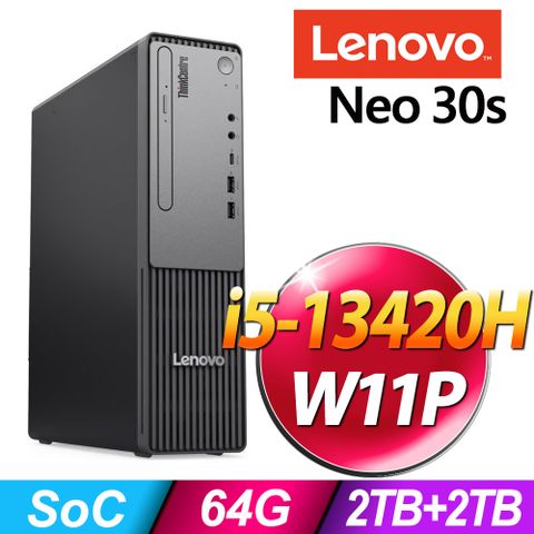 (商用)Lenovo ThinkCentre Neo 30s (i5-13420H/64G/2TB SSD+2TB SSD/W11P)