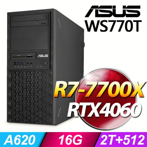 ASUS 華碩 (商用) WS770T 系列 -R7處理器/ 16G記憶體 / 2TB+512G SSD / RTX4060 / Win11專業版繪圖工作站