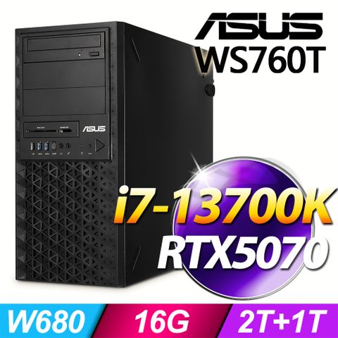 (商用)ASUS WS760T 工作站(i7-13700K/16G/2T+1T SSD/RTX5070/W11P)-M.2