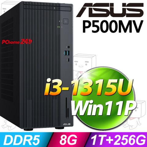 ASUS 華碩 P500MV系列-i3處理器/8G記憶體/1T+256G SSD/Win11專業版電腦(P500MV-31315U010X)