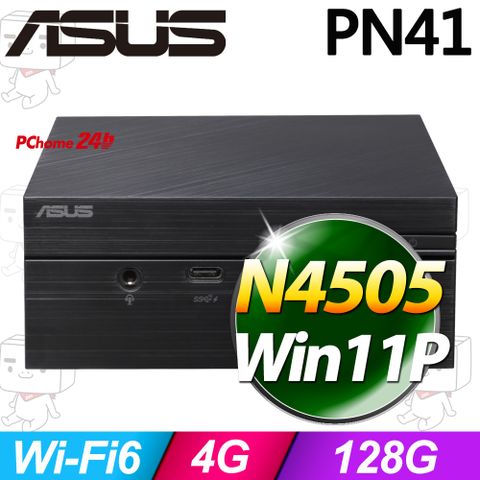 ASUS 華碩 PN41系列 - 賽揚處理器 - 4G記憶體 / 128G SSD / Win11專業版迷你電腦(PN41-N45YMZV)