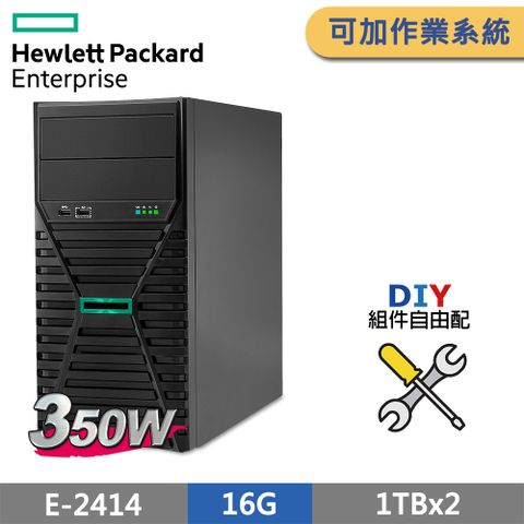 HP 惠普 (商用) ML30 Gen11 系列 -E-2414處理器/ 16G記憶體 / 2TB / FD伺服器