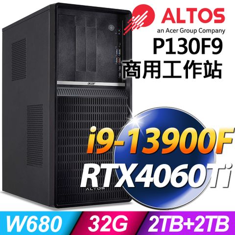 (商用)Acer Altos P130F9 (i9-13900KF/32G/2TB+2TB SSD/RTX4060Ti-8G/W11P)