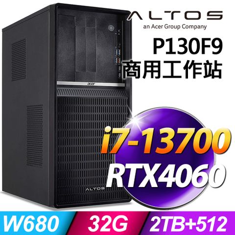 13代i7 商用雙碟獨顯RTX工作站Acer Altos P130F9 i7-13700/32G/2TB+512SSD/RTX4060/W11P