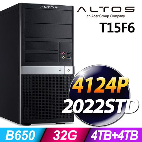 ACER 宏碁 Altos T15F6系列-AMD 4124P處理器-32G記憶體/4TB SSD+4TB HDD/ 2022 STD伺服器