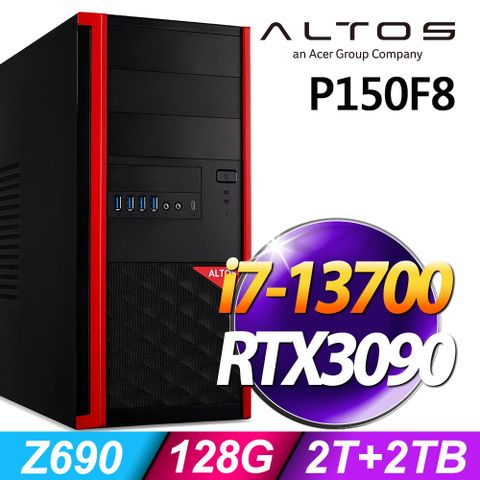 ACER 宏碁 Altos P150F8系列 - i7處理器 / 128記憶體 / 2TB+2TB SSD/ RTX3090-24G電競顯示卡 / Win11 專業版
