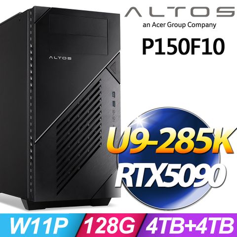 (商用)Acer Altos P150F10 (U9-285K/128G/4TB+4TB SSD/RTX5090-32G/W11P)
