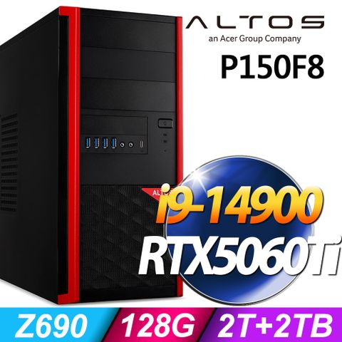 ACER 宏碁 Altos P150F8系列 - i9處理器 - 128G記憶體 / 2TB+2TB SSD / RTX5060Ti-16G電競顯卡 / Win11專業版