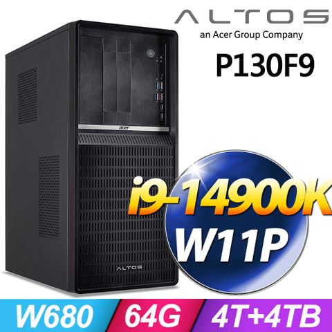 (商用)Acer Altos P130F9 (i9-14900K/64G/4TB+4TB SSD/W11P)