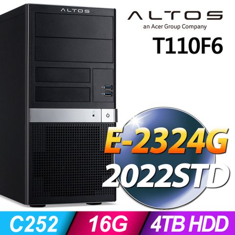 ACER 宏碁 Altos T110F6系列-Xeon E-2324G處理器-16G記憶體/2TBX2 HDD/2022 Standard電腦