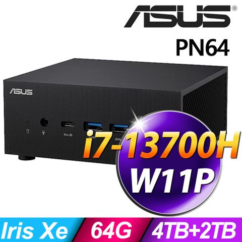 Intel i7 十四核心 雙碟ASUS PN64-E1-S7029AV (i7-13700H/64G/4TB+2TB SSD/W11P)