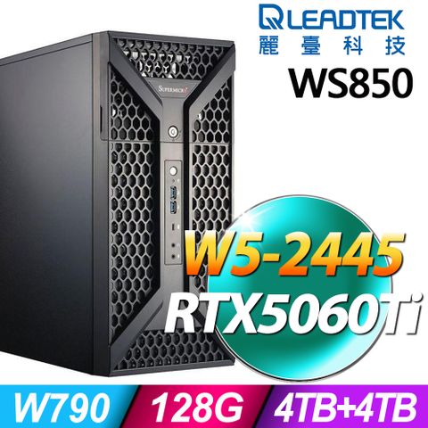 (商用)Leadtek WS850 (W5-2445/128G/4TB+4TB SSD/RTX5060Ti-16G/W11P)