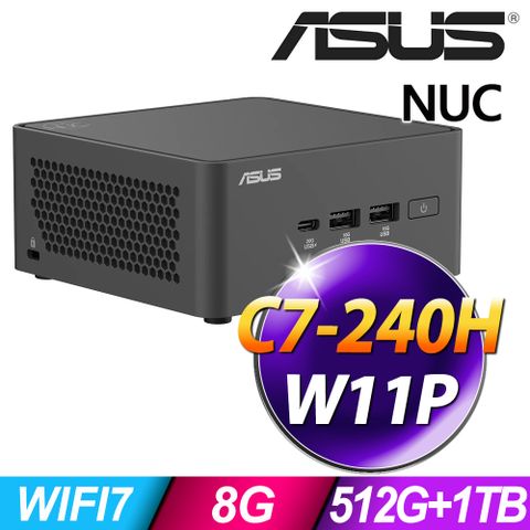 ASUS NUC 15 Pro (C7-240H/8G/512G SSD+1TB SSD/W11P)