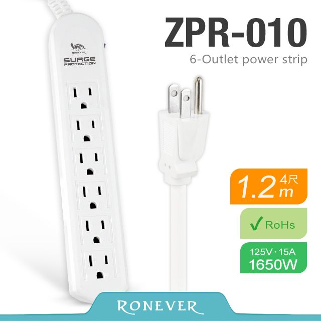 RONEVER  6孔1切4尺延長線(ZPR-010)