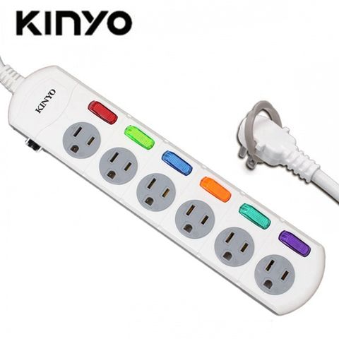 附贈三轉二插座!!KINYO 6開關 6插座 家電 電腦 手機USB充電器 適用 安全延長線 6尺 1.8M 防雷擊 過載保護設計 台灣製造 BSMI 認證有保證, 適用 螢幕 筆電 3C 電腦周邊