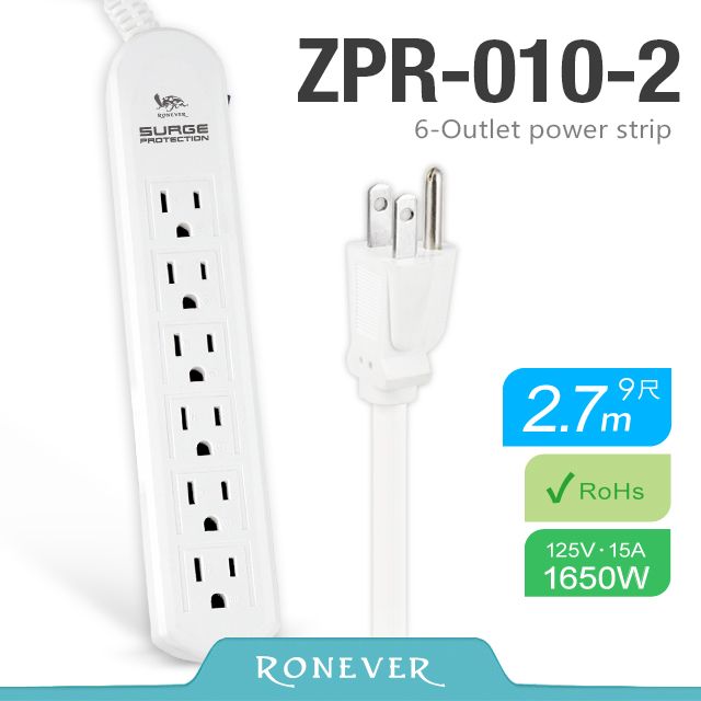 RONEVER  6孔1切9尺延長線(ZPR-010-2)